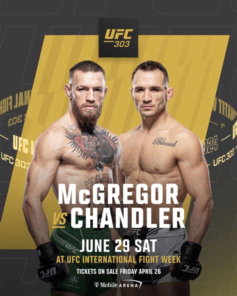 UFC 303: Conor McGregor vs. Michael Chandler Odds.